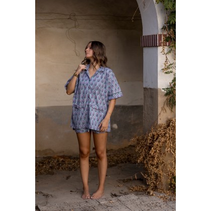 pijama manga corta estampado hecho en india